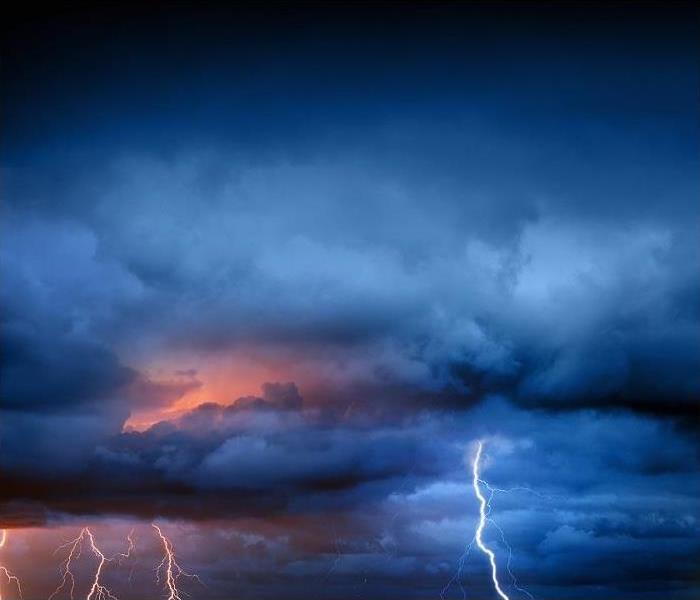 storm clouds and lightning